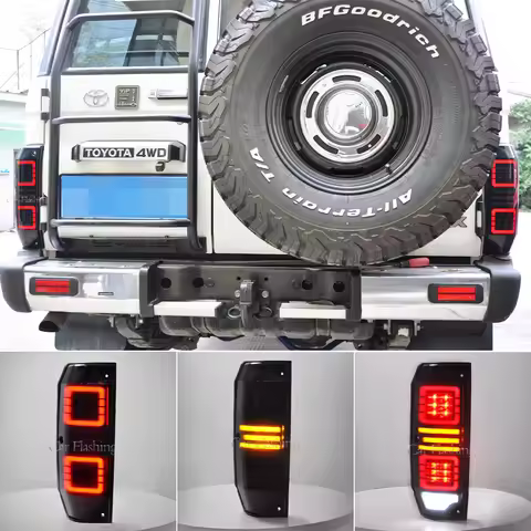 Car LED Tail Lights For Toyota Prado Land Cruiser LC76 LC77 4500 LJ77 RJ77 FZJ76 GRJ76 HZJ76 Rear Br