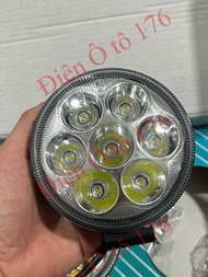 [GIÁ 1 CHIẾC] đèn led tăng sáng Runlai. Đèn led trợ sáng 7 bóng tròn. Điện 12v và 24v