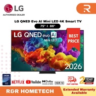 [Free Delivery] LG 75'' 86'' QNED Evo AI Mini LED 4K Smart TV 144Hz 75QNED86BSA 86QNED86BSA 电视机 Tele