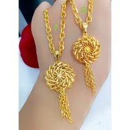 [ACC PEKANBARU] 24K GOLD DOLLAR NECKLACE