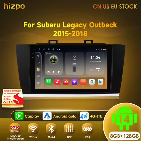 Hizpo Android 14 Autoradio For Subaru Legacy Outback 2015 - 2018 AI Voice Carplay GPS Car Multimedia