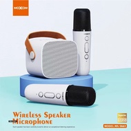 MOXOM MX-SK63 Wireless Speaker Microphone Bluetooth Handheld Karaoke 2 Mic Superior Stereo Sound Bas