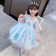 Princess Elsa Dress Summer Girls Dress Summer Super Fairy Frozen Elsa Elsa Elsa Dress Foreign Style