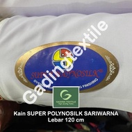 [READY] ( PER 1 ROLL ) KAIN KATUN PUTIH LEMBUT POLINO SILK POLYNOSILK SARI WARNA ROLLAN LEBAR 120 CM