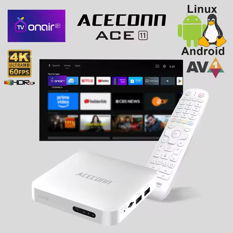 Streaming Android IPTV boxes 4k 60hz HDR10+ TVONAIR3+ Dual WiFi Auto Learning Hotkeys Backlight BT R