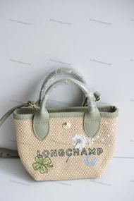 🤩必備夏日輕奢小包🤩 龍驤Longchamp幸運刺繡草編迷你手提斜挎托特包 | Longchamp Lucky Embroidery Woven Mini Tote Crossbody Bag|