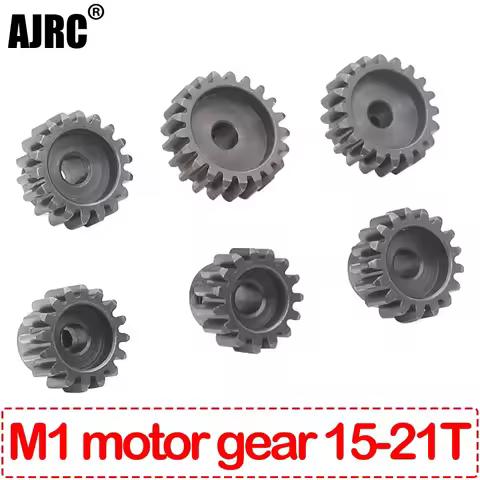AJRC M1 5mm 15T 16T 17T 18T 20T 21T Black steel metal Pinion Motor Gear For 1/8 Rc Model Car Motor