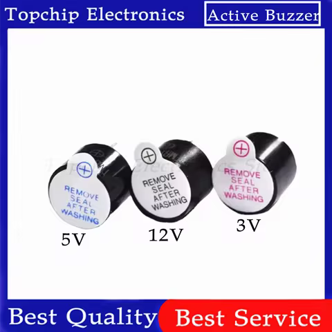 10pcs Active Buzzer 3V/5V/12V TMB12A03 TMB12A05 TMB12A12 Magnetic Long Continous Beep Tone 12095 12*