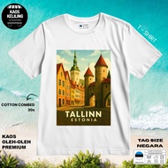 T-SHIRT BY ESTONIA 8 WEAR COUNTRYTAG ASAL COTTON 30S SOUVENIR PREMIUM GIFT