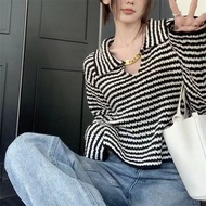 BLACK CHOKER SWEATER KOREAN CARDIGAN SWEATHER KOREAN SWEATER WOMEN PREMIUM KNIT MATERIAL