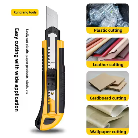 Utility Knife Pack Box Cutter Retractable Utility Knife 9MM Wide Snap-Off Blades Exacto Knife for Cu