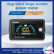GAOXI75 1Pcs Electricity Meter, with Temperature Alarm LCD Screen Battery Capacity Indicator, LiFePO