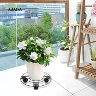 [ Plant Stand with Plant Saucer Rolling Plant Stand Plant Tray Roller with 4 Casters Iron Pallet Trolley for Office Shop