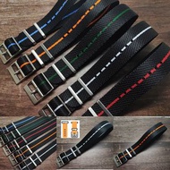 🇪🇺20/22mm Nato Zulu 錶帶 性格中線 五色  高質素 尼龍錶帶 方型扣 錶帶 適用 : Rolex Omega Tudor 錶帶 使用