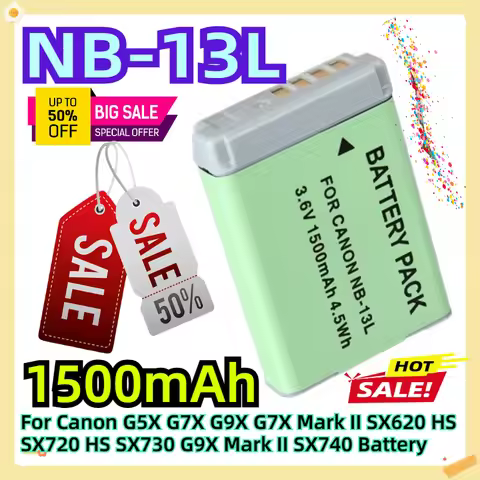 NB-13L 1500mAh For Canon G5X G7X G9X G7X Mark II SX620 HS SX720 HS SX730 G9X Mark II SX740 Battery