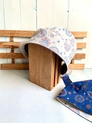 煙火雙面頭巾帽 手術帽 化療帽 料理帽 工作帽 烘焙帽 月子帽