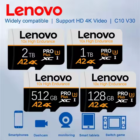 Lenovo 2TB Memory Card V60 4K Micro TF SD Card Waterproof SD Card 1TB 512GB 256GB 128GB For Phone Co
