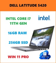 DELL LATITUDE 5420 WITH INTEL CORE i7 11TH GEN PROCESSOR/8GB RAM/256GB SSD/WIN 11 PRO (REFURSBISHED)
