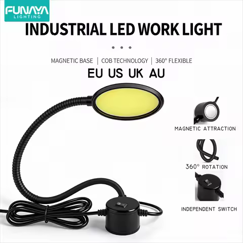 LED Sewing Machine Light Industrial Lighting Lamp Flexible Magnetic Working Light for Lathe Drill Wo