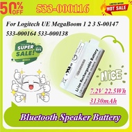 New 533-000116 7.2V 22.5Wh 3130mAh Bluetooth Speaker Battery for Logitech UE MegaBoom 1 2 3 S-00147 