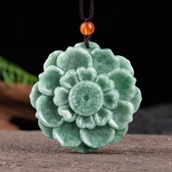 Jade Lotus Lotus Pendant Ice Pendant Flower Pendant Women Necklace