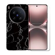 用GYDQQKJケース Vivo X200 Ultra 5G + 強化ガラススクリーン保護フィルム 、黒なソフトシリコンケース保護TPUカバーのケースカバー 用の Vivo X200 Ultra 5G