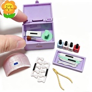 Toplan Durable Mini Dollhouse Manicure Tool Set 8Pcs Realistic Tiny Accessories for Children Role Pl