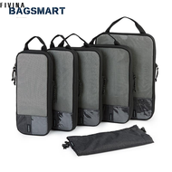 ชุดบรรจุก้อนบีบอัด FIVINA BAGSMART 6-กระเป๋าใส่ของสำหรับเดินทางกระดุมกระเป๋าที่สามารถขยายได้กระเป๋าจ