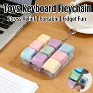 Fidget Toys Party Stress Relief Keyboard Fidget Keychain Toys Keyboard Key 9-key Simulated