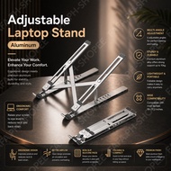N8 Double Sided Alluminum Matel Alloy Laptop Stand Notebook Foldable Adjustable Extendable Height