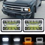 4x6 Square Led Headlight Sealed High Low Beam DRL Turn Signal Light for Kenworth Peterbilt H4651 H46
