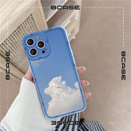 Cute white bear cloud iPhone case to protect the camera for iPhone 6/6s/7/8/X/XS/11/12/13/14 Pro Plu