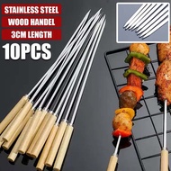 BBQ SKEWER Reusable Barbecue Skewer Stainless Steel Grilling Kebab Stick Grill Stick Rod Needle Camp