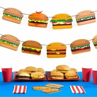 Burger Motif Bunting Flag | Burger Banner | Bunting Flag Burger