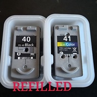 REFILLED 40 41 INK CARTRIDGES PG-40 + CL-41 PG40 CL41 / PG830 + CL831 (Refilled & Ready to use)