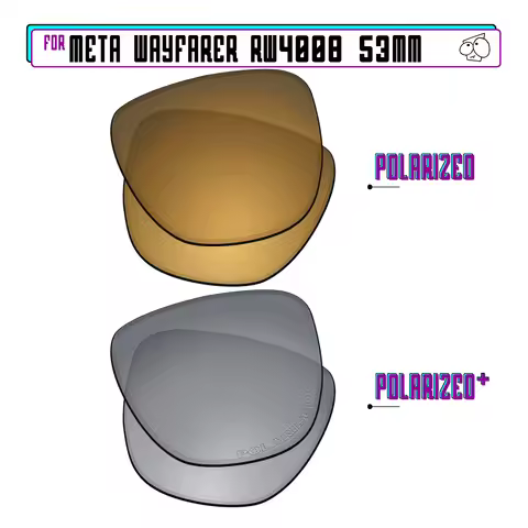 SunglassDoctor Polarized Replacement Lenses Compatible With Ray-Ban Meta Wayfarer RW4008 53mm RW4008