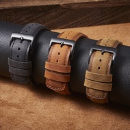 【Top Picks】 Vintage Men Genuine Watchbands Crazy Horse Watch Straps 20mm 22mm Quick Release Strap Watch Accessories