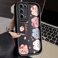 For OPPO Reno 5 Pro Reno 3 5G Reno 2 Case Cute Happy Rabbit Shockproof Phone Cases Silicone Case All Inclusive Camera Lens Soft Shell