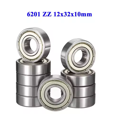 10PCS 6201ZZ 6201Z 6201-2Z 6201 ZZ 12*32*10mm ABEC-5 Precision Metal Seal High Quality Deep Groove B