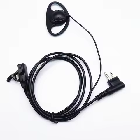 2Pin Advanced D Shape Earhook Ptt Headset Earpiece Mic For Motorola CP040 Gp88S Gp300 Gp68 Gp2000 Gp