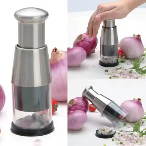 Stainless Steel Manual Hand Chopper Kitchen Tools Vegetable Chopper Mini Garlic Mincer for Garlic Gi