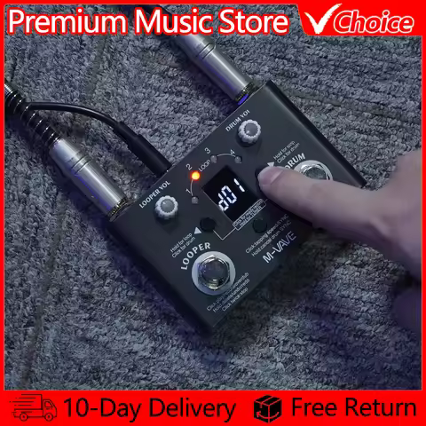 M-VAVE Guitar Pedal Lost Tempo V2 Drum Machines Looper Effect Pedal Built-in 30 Drums 11 Mins Recodi