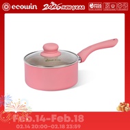 ecowin Granite Non Stick 16cm Frying Pan + 16cm Milk Pot Stir-fry Saucepan for Induction Cooker (NO 