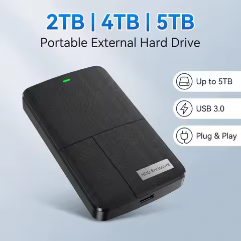 TISHRIC External Hard Drive Digital Mobile Hard Disk 5TB 4TB 2TB HDD 2.5" Hard Drive Large-capacity 