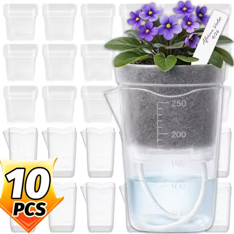 1/10pcs Self Watering Flower Pots for Indoor Plants for Succulents African Violet Semi-Hydro Propaga