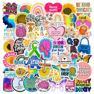 50pcs Mental Health Awareness Vinyl Stickers for Laptop, Water Bottle, Phone & Journal Decals