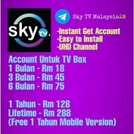 SKYTV 3 BULAN (TELEVISION BOX VERSION) SKY TV/SKYTV/IPTV/SOFTWARE/ANDROID TV/LIVE/VOD/MOVIE/MALAY SUB/MALAYSUB VOD/LIVE