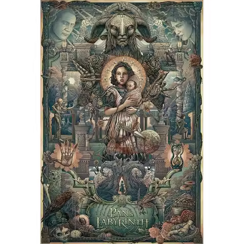 New Arrival 5D DIY Diamond Painting Cartoon Movie Poster Pan's Labyrinth Full Square Diamond Embroid