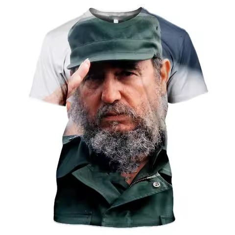 Cuba Fidel Castro Che Guevara Men's T-shirt 3D Print Women Summer Short Sleeve O-neck Casual Harajuk