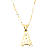 TAKA Jewellery Alphabet 18K Diamond Gold Necklace
